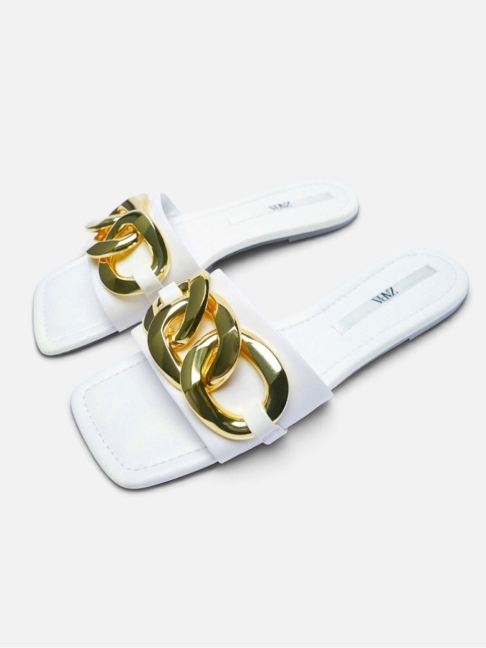 Zara Chunky Gold Chain Sandal